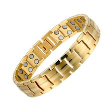 Stainless Steel All Gold Magnetic Bracelets