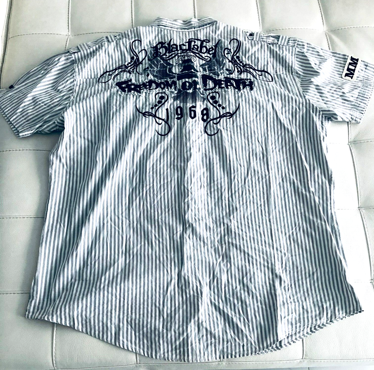 Vintage Blac Label 1968 Premium Freedom Or Death Button Up Vintage Blac Label 1968 Premium Freedom Or Death Button Up