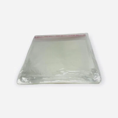 100 x OPP CD Jewel Case Overwrap Sleeves Plastic Sleeves Peel and Reseal Flaps
