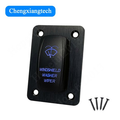 WINDSHIELD WASHER WIPER Rocker Switch Panel DPDT Blue Led 6PIN (ON) ON ...