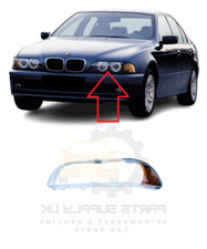 NEW FOR BMW 5 SERIES E39 00-04 FRONT HEADLIGHT GLASS WITH ORANGE CORNER LEFT