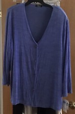 New Periwinkle Button Down Top or Jacket Vikki Vi 1XP made in USA