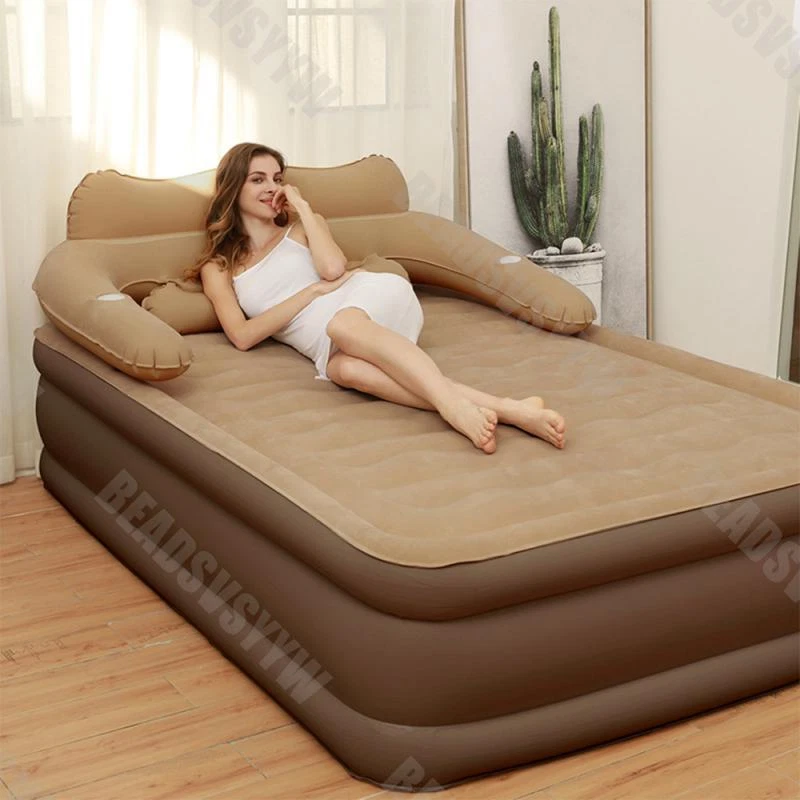 Queen Size Air Mattress Sofa Bed for Outdoor Camping Portable Inflatable  Couch