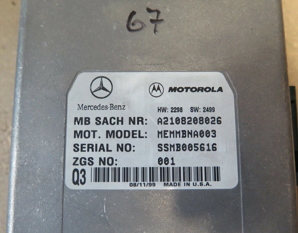 Módulo de controle de comunicação 2000 Mercedes CLK320 CLK430 A2108208026 #67 (5D1-4) - Imagem 2 de 4