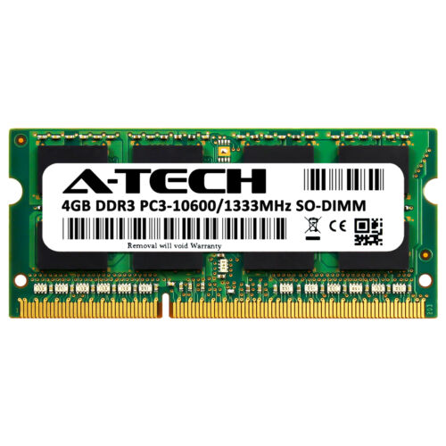 4GB DDR3 1333 MHz PC3-10600 SODIMM HP 621569-001 Equivalent Laptop Memory RAM 1x - Picture 2 of 2