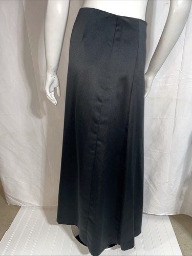 Nicole Miller Maxi Satin Skirt Formal US 6 Black - Picture 4 of 5