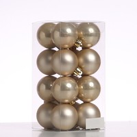 Christbaumkugeln Weihnachtskugeln Christbaumschmuck Kunststoff 4Cm Creme 16St.