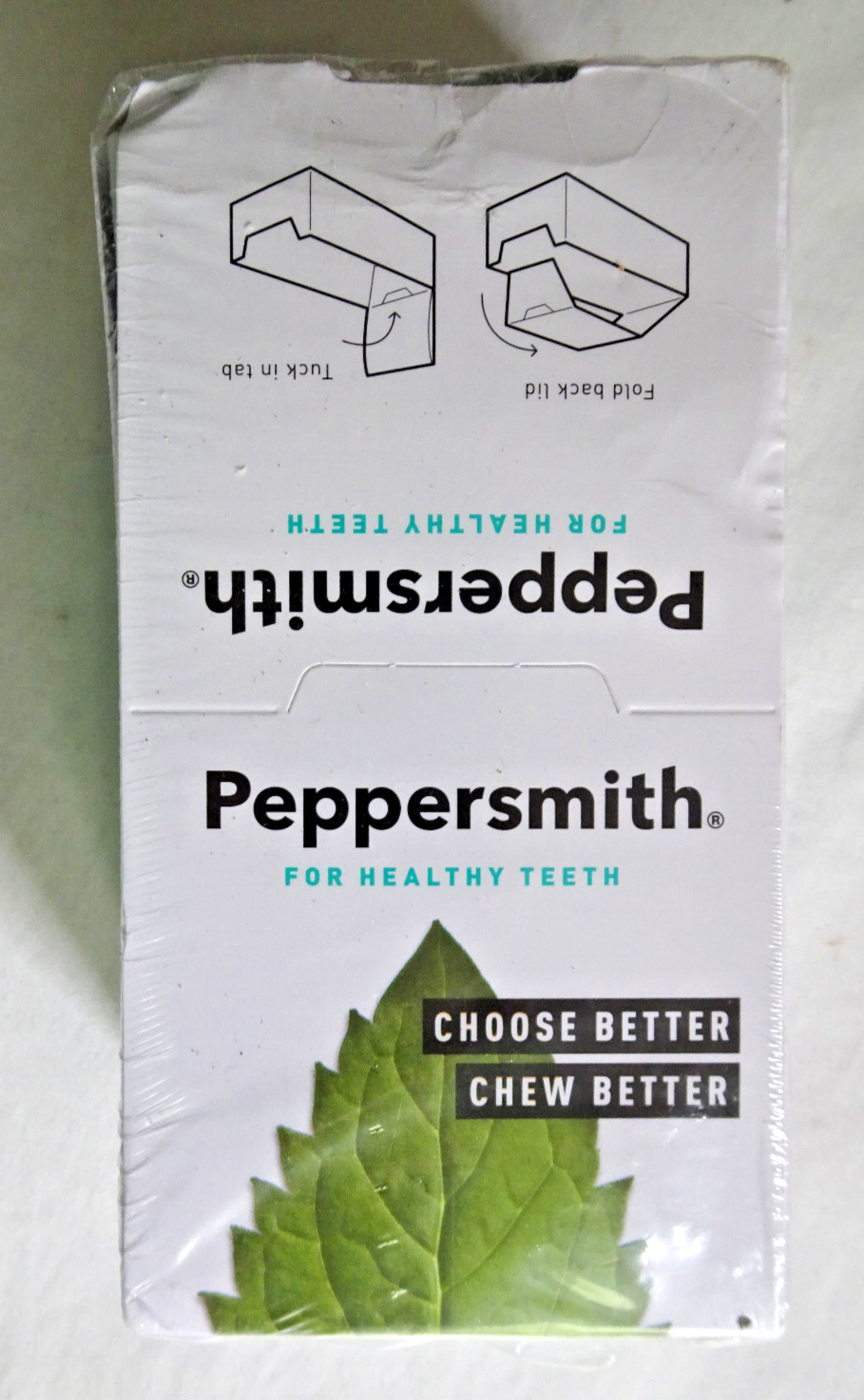 Peppersmith - British Peppermint Gum - Sugar Free Gum - Vegan - 12 x 15g Box
