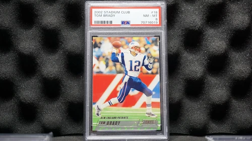 2002 Stadium Club #18 Tom Brady PSA 8 NM-Mint NE Patriots