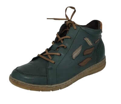 JANA Be Natural Damen Boots Schnürung Leder Weite H grün Größe 41 EU 