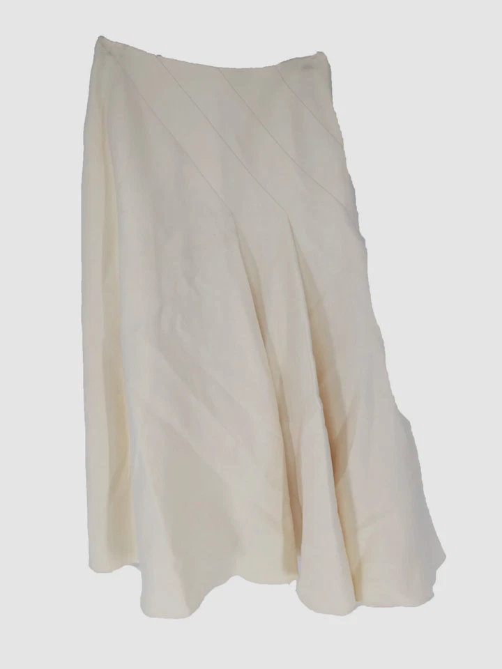 $1190 Christian Dior Mujer Marfil Plisado Tejido Lápiz-Falda Talla FR 40 US 8