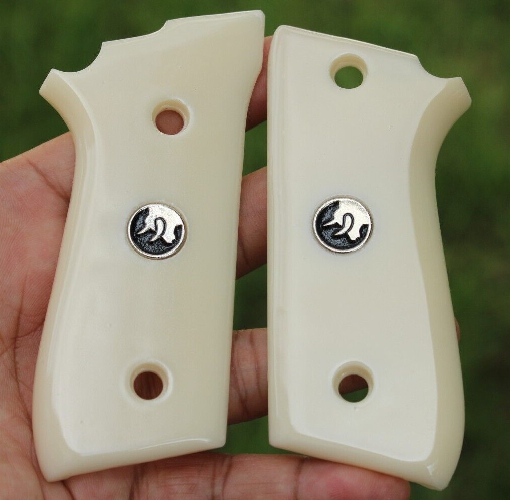 Taurus Grips Fit PT 92, 99 Non-Decocker model Imitation Ivory bull