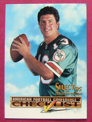 DAN MARINO, 1995 PINNACLE SELECT '95 AFC CHECKLIST #3 of 7
