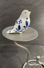 Blue And White Royal Bird Gallo Design  Porcelain Hand Painted Manila Finch