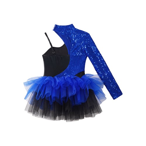 Kids Girls Dancewear Ice Skating Ballerina Stage Show Leotard Shiny Sequin - Picture 12 of 81