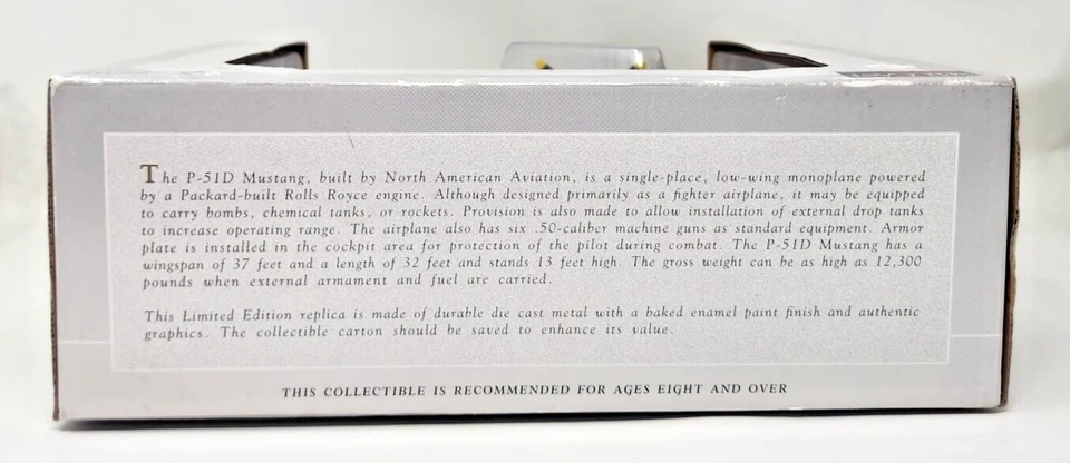 Nuevo banco coleccionista SpecCast escala 1/48 47030 North American P-51D Mustang Foto 3 de 4