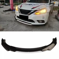 for Nissan Rogue Universal Front Bumper Lip Spoiler Splitter Gloss Black White
