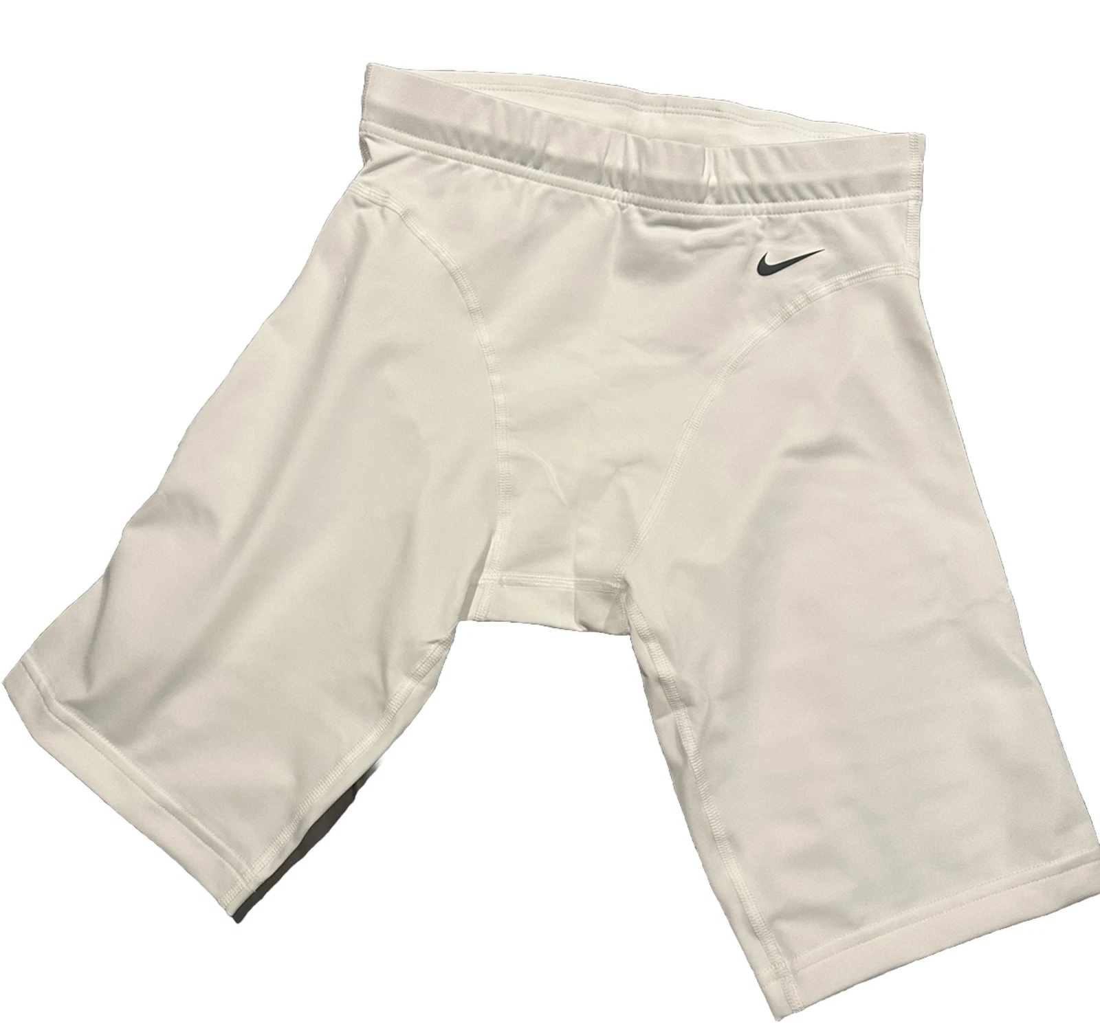 Nike Pro Elite White Compression Shorts with Drawstring Men’s L