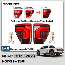 Halogen Upgrade LED Tail Lights For 2021-2023 Ford F-150 Left+Right W/Blind Spot