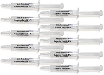 10 Syringes (3ml) New Strongest 44% Carbamide Peroxide Teeth whitening Gel (M...