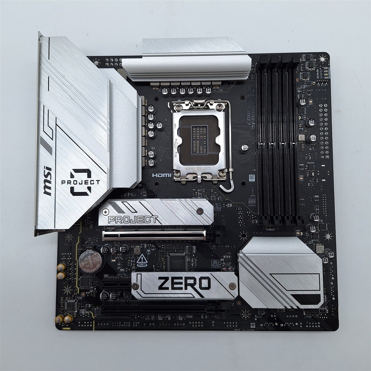 MSI B760M Project Zero Gaming Motherboard (LGA 1700, DDR5, M.2