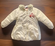 Pampolina designer cream warm zip up hooded jacket coat Size 92 fits age 2/3