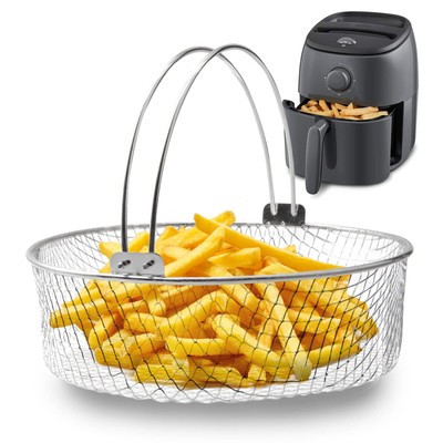 Air Fryer Basket, Steamer Basket for Instant Pot, 304 Stainless Steel Mesh Ba...