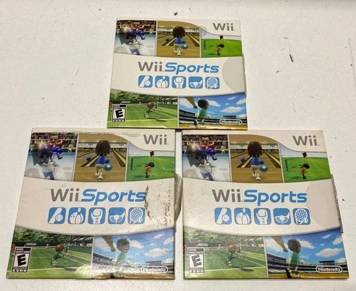 Wii Sports Sleeve Version - Nintendo Wii (CIB, Lot of 3)