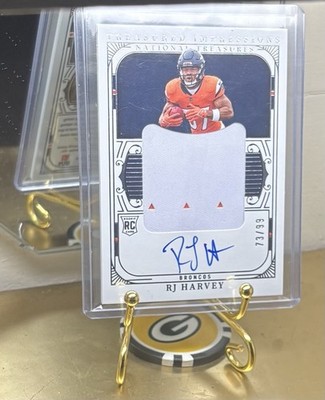 2025 Panini National Treasures - Rookie Treasured Impressions RJ Harvey #RTI-RHY