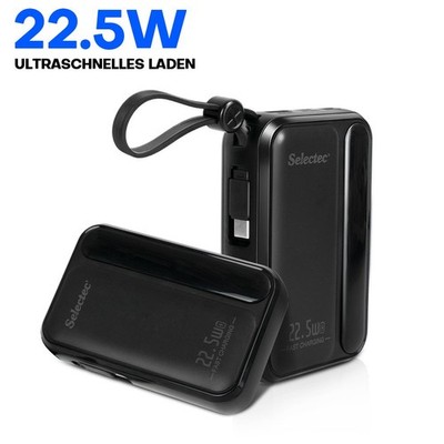 Power-Bank 10000mAh USB-A USB-C Schnelllader Akku Batterie Zusatzakku Mini