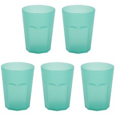ENGELLAND 5 x Kunststoffbecher Party-Becher Plastik Gl&auml;ser Mehrweg 400 ml Gr&uuml;n