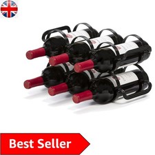 Elegant 6-Bottle Countertop Wine Rack - Modern Metal Storage Solution