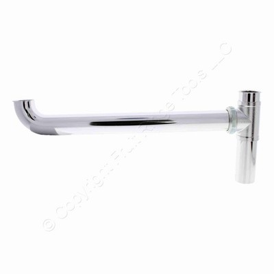 Keeney Chrome Satin Finish 16'' End Outlet Waste 1.5'' Inlet 20ga Brass 1815ASN
