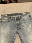 Diesel Viker Jeans Mens 36x32 Distressed Light Wash Denim Y2K Straight Leg — photo 7