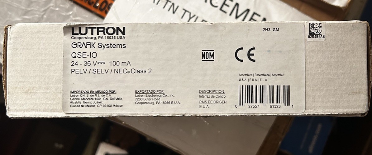 New Lutron QSE-IO QS Contact Closure Interface Module HomeWorks Grafik Eye
