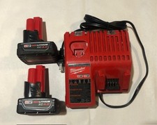 Milwaukee Charger with M12-XC 4.0AH & M12-XC 3.0 XC Batteries