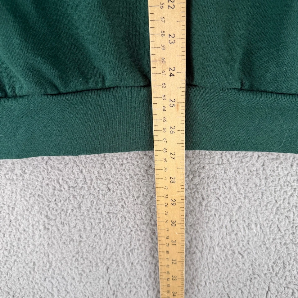 Sudadera Reebok De Colección Hombres XL Verde Hecha en EE. UU. Logo Grande Spellout Y2K Años 90 Foto 3 de 4