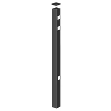 Barrette Outdoor Living Fence Line Post 2-1/2" X 2-1/2" X 7-1/3' Black Aluminum