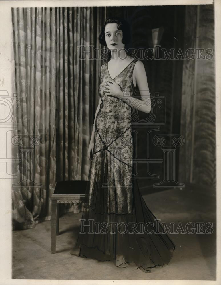 1929 Press Photo Mrs Maylert Armstrong Hotel Plaza Model Gown | eBay