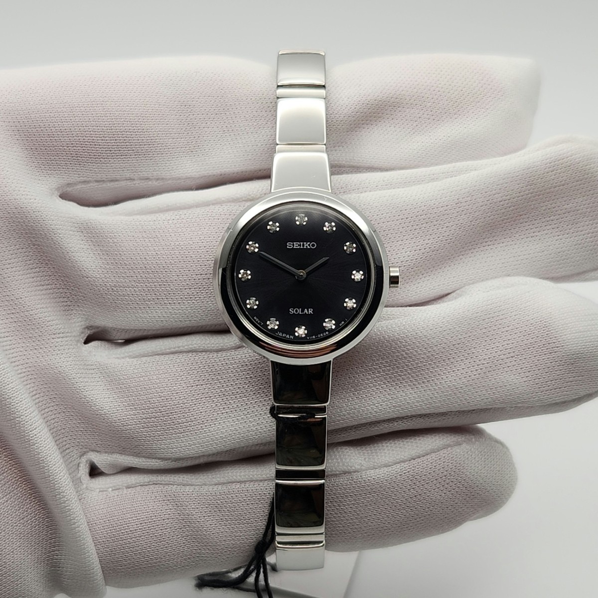 Seiko silver watch, diamond accents The Top 5 Seiko Watches to Gift and Similar Options main image 2