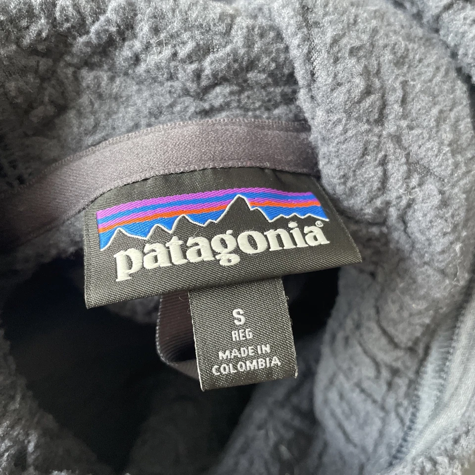 Sudadera con Capucha Patagonia Diamond Capra Mujer Pequeña Jacquard Polar Azul Marino Texturizada Foto 3 de 4