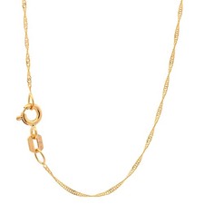 1,0 mm 333 - 8 Karat Gold Halskette Singapurkette massiv Gold hochwertige Goldke