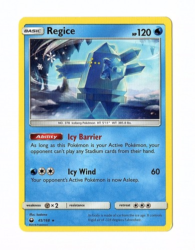 Regice 45/168 Sm-Celestial Storm Regular Rare - Pokemon Card