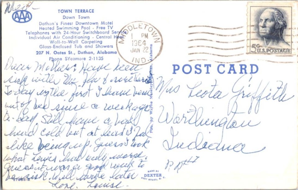 - java edition support - support Images High Quality... Dothan AL postcard TOWN TERRACE MOTEL WITH CARS ON THE ROAD 9/12 BC7284 ...