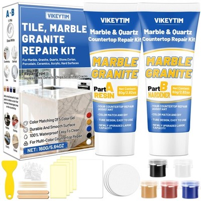 Tile Marble and Granite Repair Kit (Color Match) 160g/5.64oz Quartz Countertop