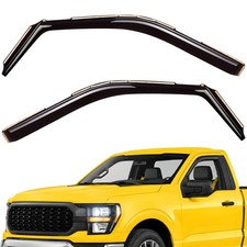 Sun Rain Visors Wind Rain Guards for 2021-2027 Ford F-150 Regular Cab