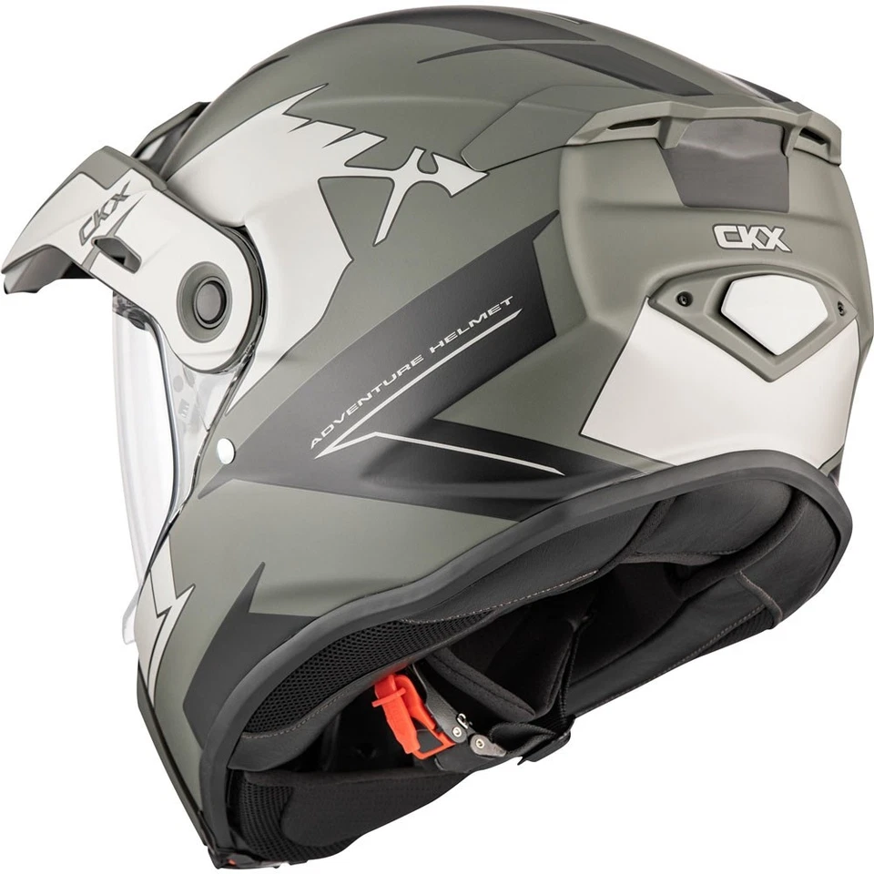 CKX Atlas Motorcycle Helmet Single Shield Quick Release Proclip Scorpio Gray Foto 3 de 4