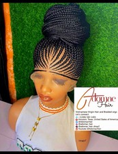 Black 36inches 360 full lace Braided Wig 004- Luxury Braided Wig Style
