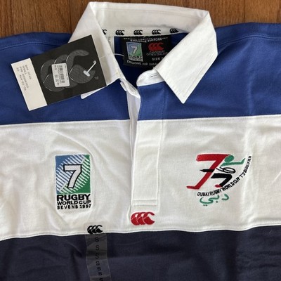 VTG 1997 Canterbury Rugby Polo Shirt Sz Small Mens Sevens Dragon