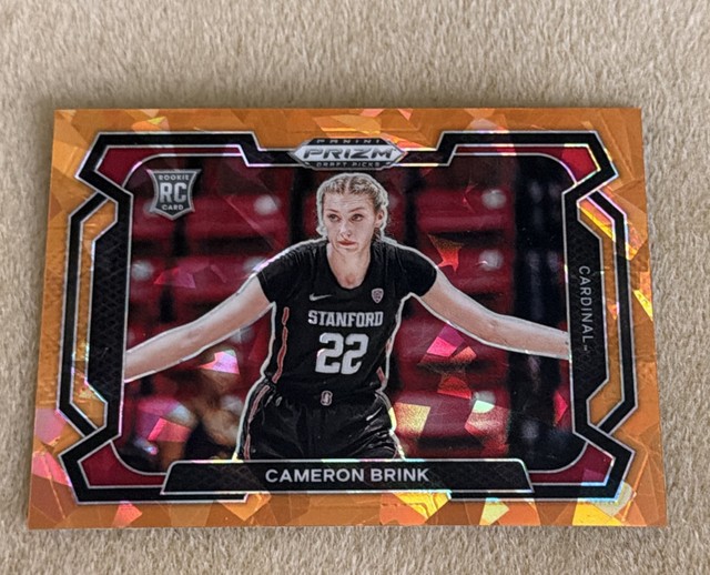 2024 Panini Prizm Draft Picks-Cameron Brink #89 Orange Ice Prizm Variations (RC)
